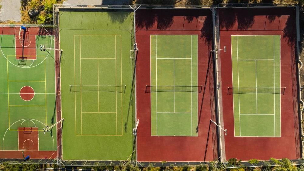 tennis and football court